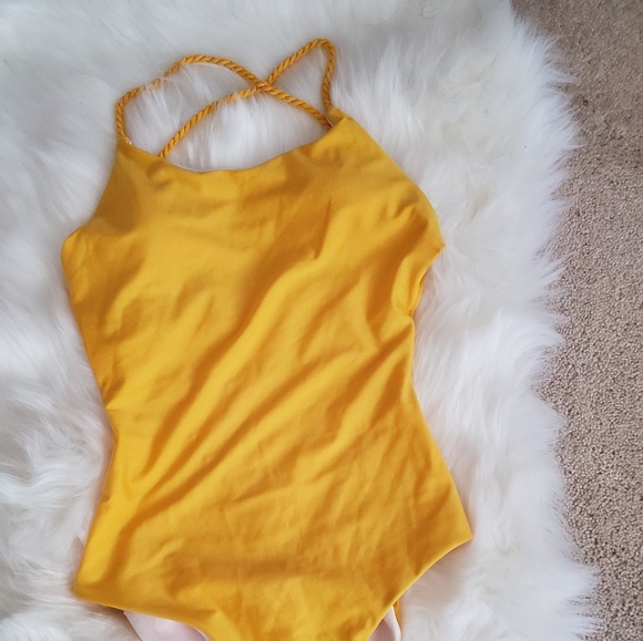 Other - Yellow one piece bathing suit